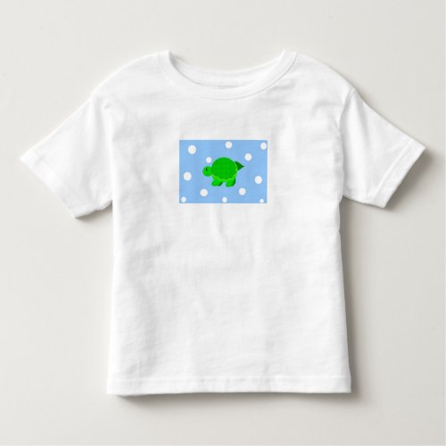 Green Swimming Turtle Toddler T_shirt