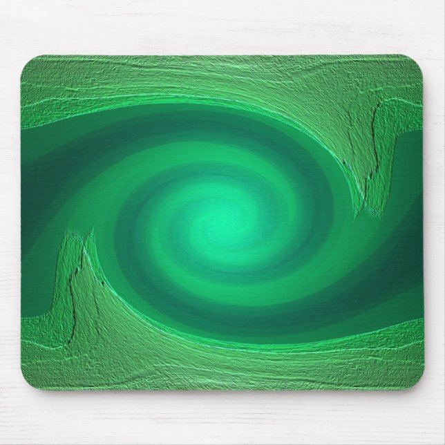 green swirl abstract mousepad (Front)