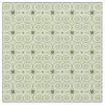 Green Swirl and Clover Pattern Fabric