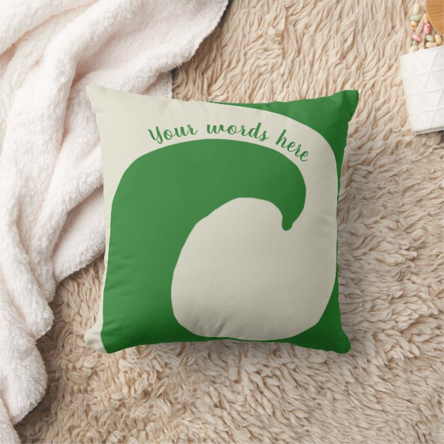 Green swirl evergreen whirlwind forest throw pillow (Blanket)