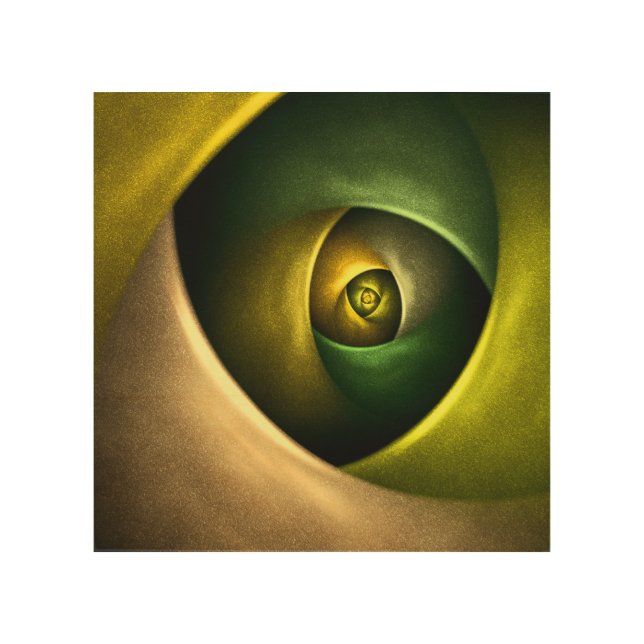 Green Swirl Floral Modern Abstract Art Pattern #23 (Front)