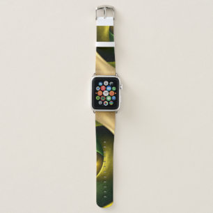 Green Swirl Floral Modern Abstract Art Pattern #23 Apple Watch Band
