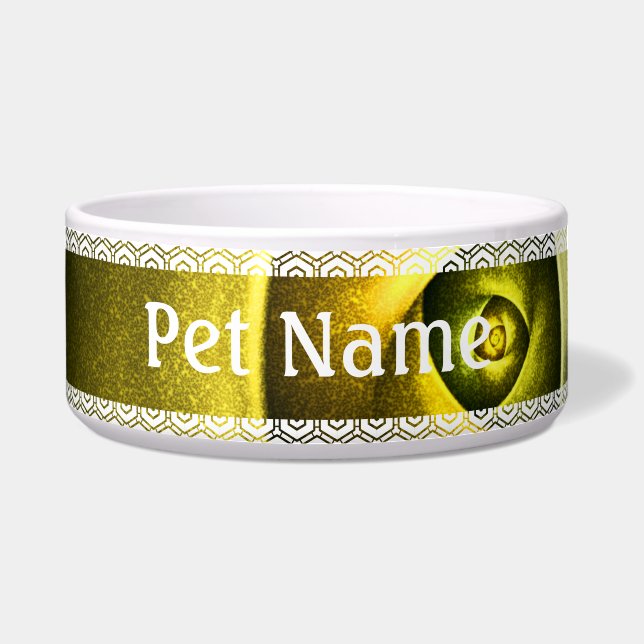 Green Swirl Floral Modern Abstract Art Pattern #23 Bowl (Front)