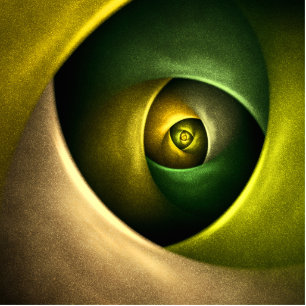 Green Swirl Floral Modern Abstract Art Pattern #23 Cutout