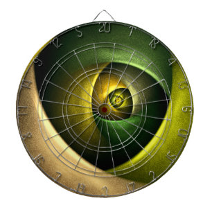 Green Swirl Floral Modern Abstract Art Pattern #23 Dart Board