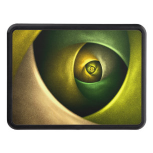Green Swirl Floral Modern Abstract Art Pattern #23 Hitch Cover
