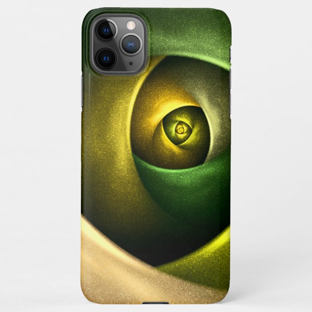 Green Swirl Floral Modern Abstract Art Pattern #23 iPhone Case (Back)