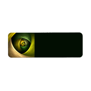 Green Swirl Floral Modern Abstract Art Pattern #23 Label