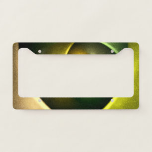 Green Swirl Floral Modern Abstract Art Pattern #23 License Plate Frame