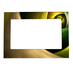 Green Swirl Floral Modern Abstract Art Pattern #23 Magnetic Frame