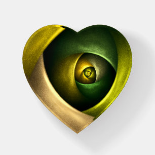 Green Swirl Floral Modern Abstract Art Pattern #23 Paperweight