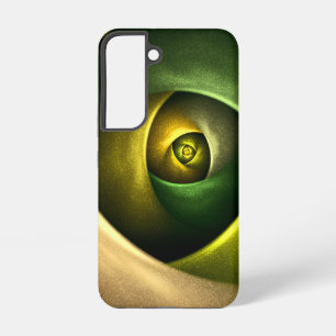 Green Swirl Floral Modern Abstract Art Pattern #23 Samsung Galaxy S22 Case