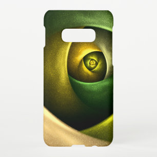 Green Swirl Floral Modern Abstract Art Pattern #23 Samsung Galaxy S10E Case