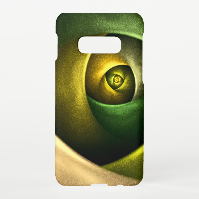 Green Swirl Floral Modern Abstract Art Pattern #23 Samsung Galaxy Case (Back)
