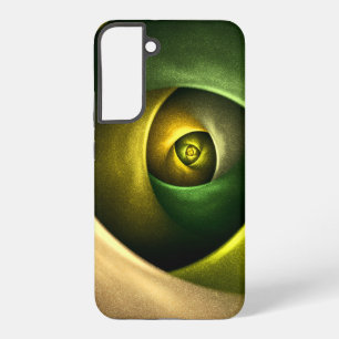 Green Swirl Floral Modern Abstract Art Pattern #23 Samsung Galaxy S22+ Case