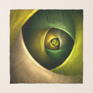 Green Swirl Floral Modern Abstract Art Pattern #23 Scarf
