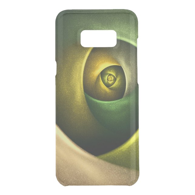 Green Swirl Floral Modern Abstract Art Pattern #23 Uncommon Samsung Galaxy Case (Back)