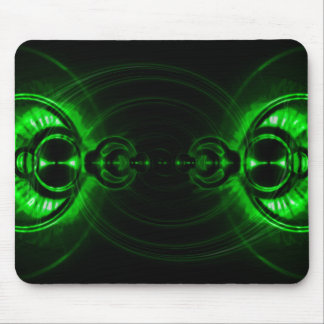 Green Swirl Lens Flare Mouse Pad