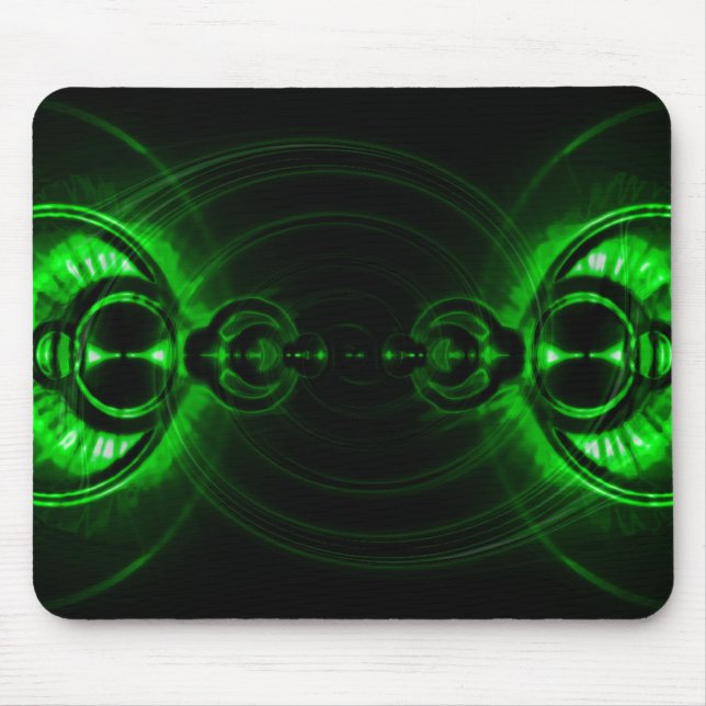 Green Swirl Lens Flare Mouse Pad (Front)