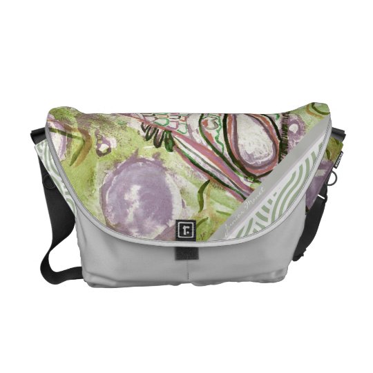 Green Swirl Messenger Bag