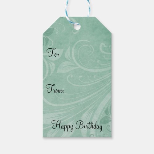 Green Swirls Gift Tags