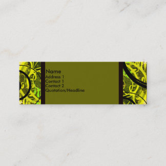 Green Swirls Mini Business Card