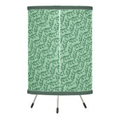 Green Swirly Vine Tripod Lamp (Back)