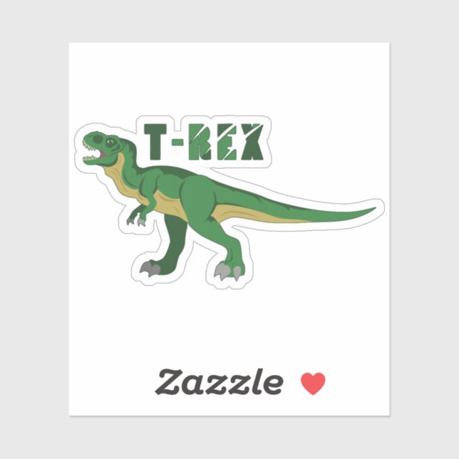 Green T-Rex Sticker (Sheet)