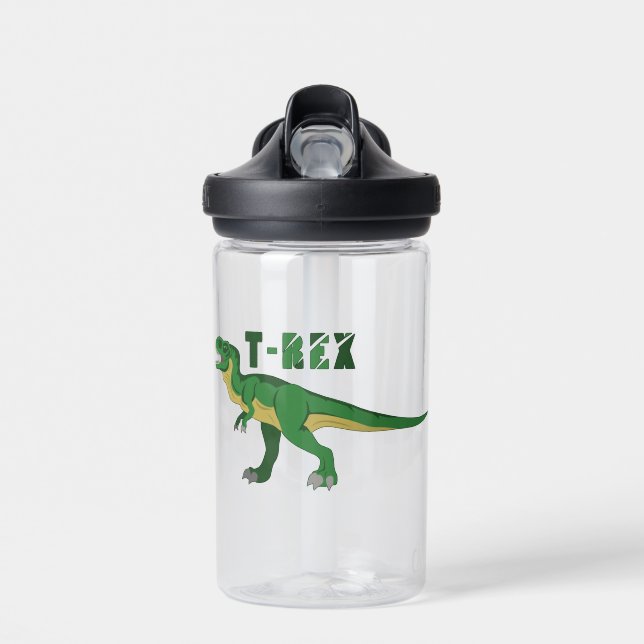 Green T-Rex Water Bottle (Front)
