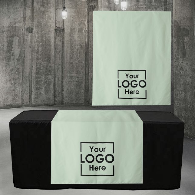 Green Table Runner Banner Business Logo Events Tapestry (Green Table Runner Banner Business Logo Events Tapestry)