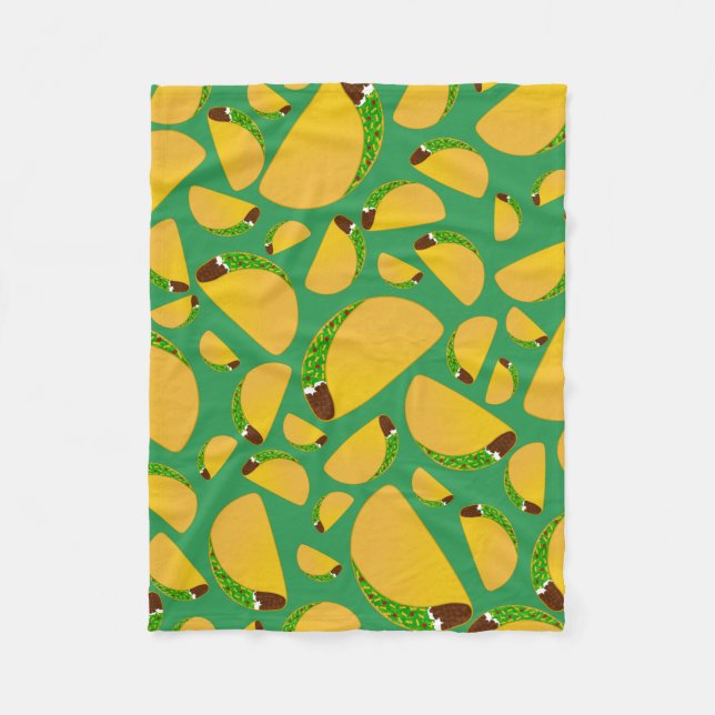 Green tacos fleece blanket (Front)