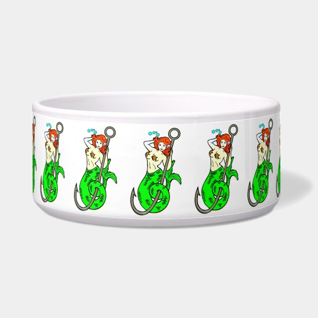 green-tailed redhead mermaids bowl (Front)