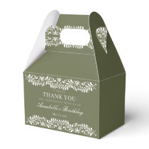 Green Talavera Spanish Fiesta Birthday Dessert Favor Boxes