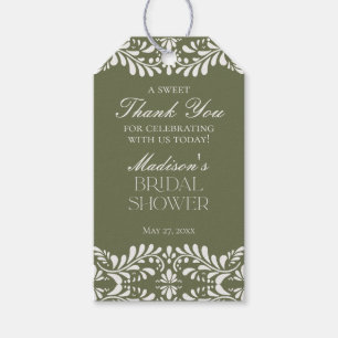 Green Talavera Tile Fiesta Bridal Shower Favor Gift Tags