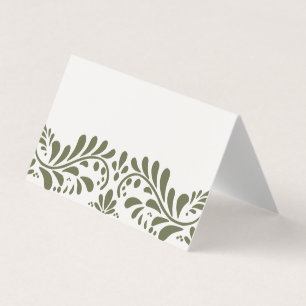 Green Talavera Tile Fiesta Place Card Table Decor