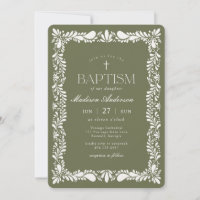 Green Talavera Tile Spanish Fiesta Baptism