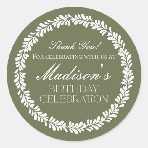 Green Talavera Tile Spanish Fiesta Birthday Favor Classic Round Sticker