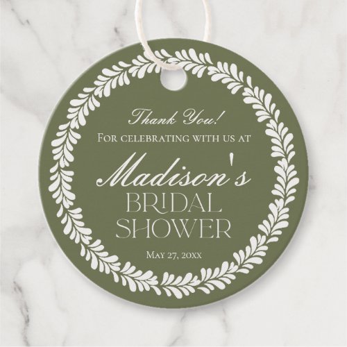 Green Talavera Tile Spanish Fiesta Bridal Shower  Favor Tags