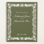 Green Talavera Tile Spanish Fiesta Floral Wedding Planner<br><div class="desc">Everyone loves a fiesta! This collection is a stunning blend of elegance and cultural heritage, inspired by the traditional Mexican Talavera tile patterns. The earthy olive green Terracotta floral border exudes sophistication and a touch of festive charm, making it perfect for your Spanish or Mexican inspired celebration. Whether you're hosting...</div>