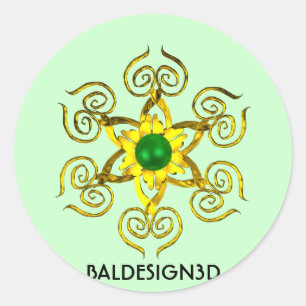 GREEN TALISMAN CLASSIC ROUND STICKER