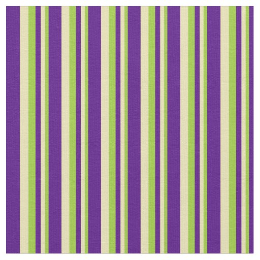 Green, Tan, and Indigo Striped/Lined Pattern Fabric