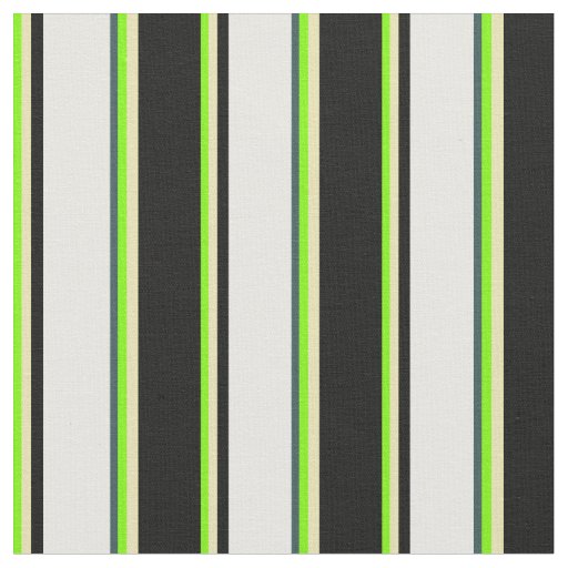 Green, Tan, Black, White & Dark Slate Gray Colored Fabric