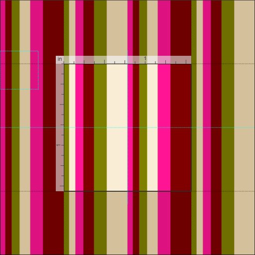 Green, Tan, Deep Pink, and Maroon Lines Fabric