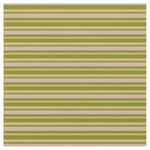 Green & Tan Lined Pattern Fabric
