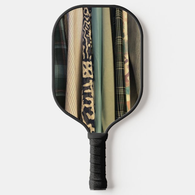 Green, Tan Prints one of a kind pickleball paddle (Front)