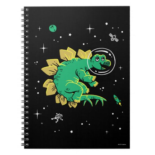 Green Tan Stegosaurus Dinos In Space Notebook