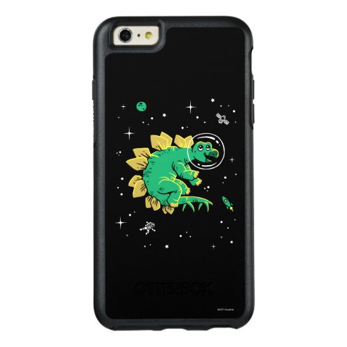 Green Tan Stegosaurus Dinos In Space OtterBox iPhone 66s Plus Case