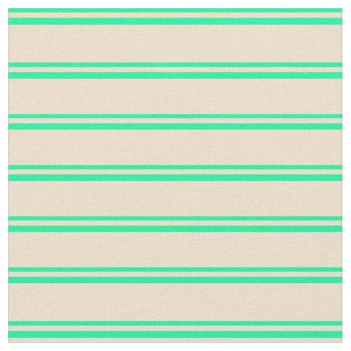 Green & Tan Striped/Lined Pattern Fabric