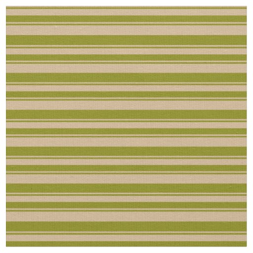 Green & Tan Stripes/Lines Pattern Fabric