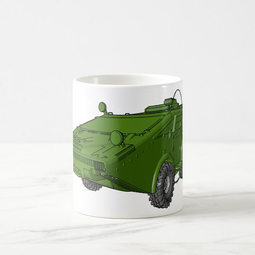 Green Tank Military Vehicle Coffee Mug